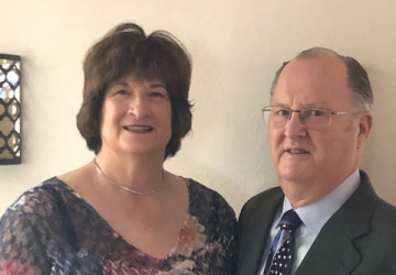 Susan and her husband Dennis Junker, February 2021